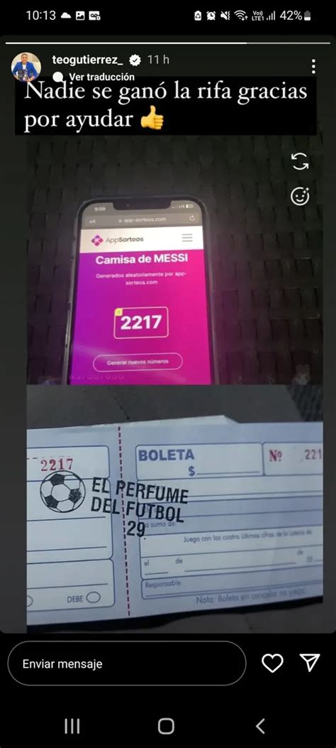 Teo Gutiérrez hizo una rifa por una camiseta de Messi avisó que no