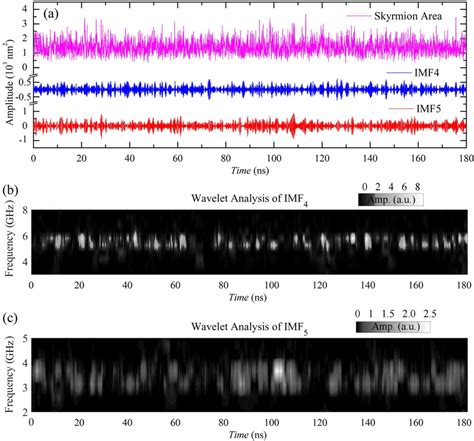 A Time Evolution Of The Skyrmion Area Magenta Curve When H Z 25