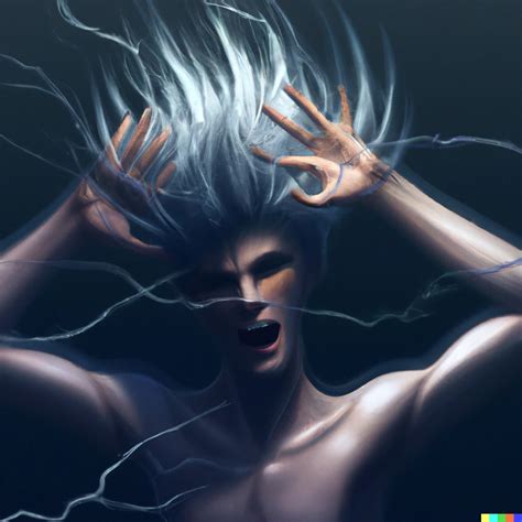 Hair Like Lightning Digital Art Dall·e 2 Openart