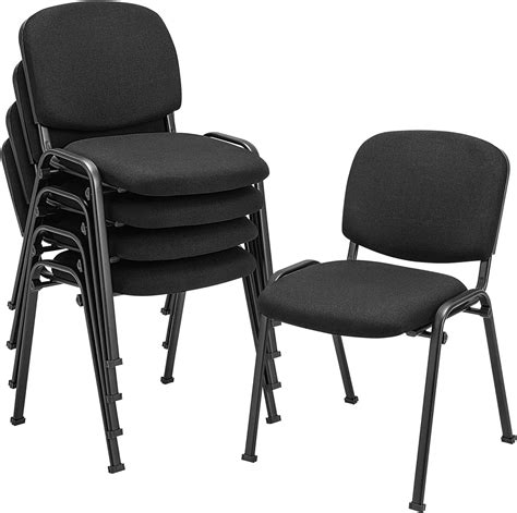 Giantex 5 Pack Conference Chair Set Stackable Guest Chair With Metal