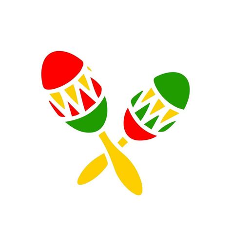 Maracas Icono Vector Ilustraci N De Azul Y Rojo Maraca Y Instrumento