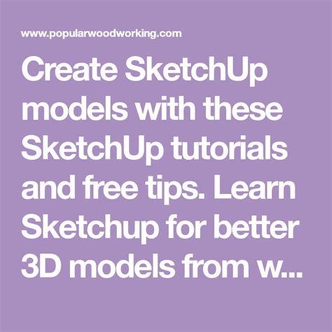 Sketchup For Woodworkers Here’s Why Popular Woodworking Sketchup Woodworking Woodworking