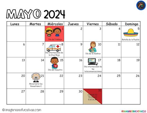 Calendario Escolar 2023 2024 Con Efemerides En Blanco Y Negro Para