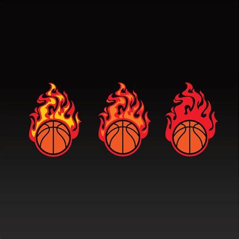 Logo De Sport Boule De Feu Vecteur Premium