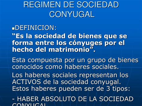 Ppt RÉgimen De Sociedad Conyugal Powerpoint Presentation Free Download Id6194448