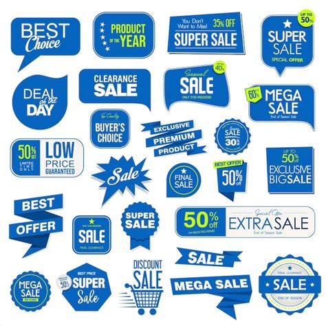 Premium Vector Collection Of Sale Labels Vector Illustration