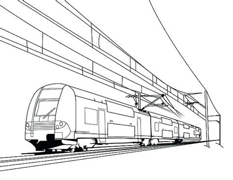 Bullet Train Coloring Page At Free Printable