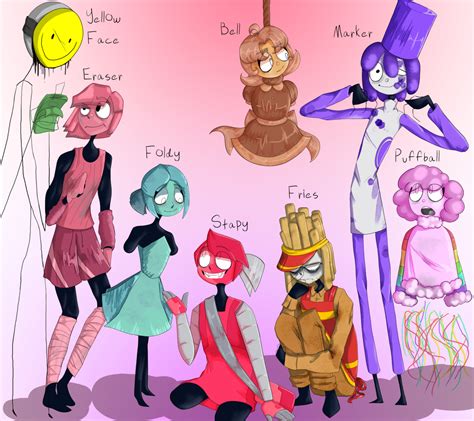 crumcharoni and cheese — EVERY SINGLE BFDI CHARACTER (pretty much, i...