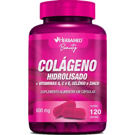 Colageno Hidrolisado Vitaminas e Minerais 120 Cápsulas Herbamed