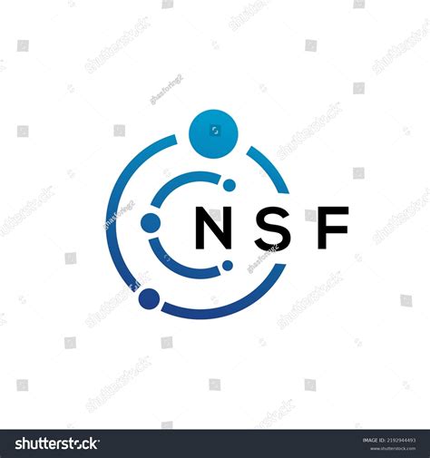 Nsf Letter Technology Logo Design On Stock Vector Royalty Free