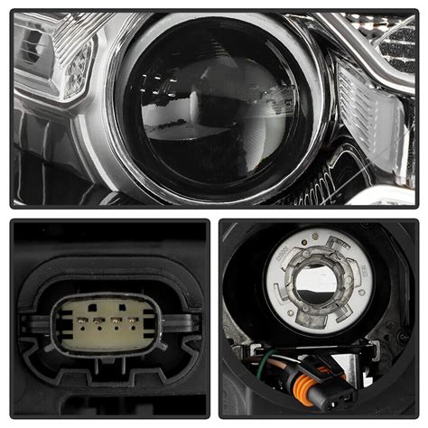 For Ford Taurus Halogen W Gray Trim Projector Headlight