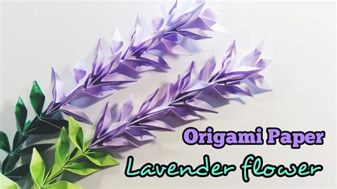 Origami Paper Lavender Flower Youtube