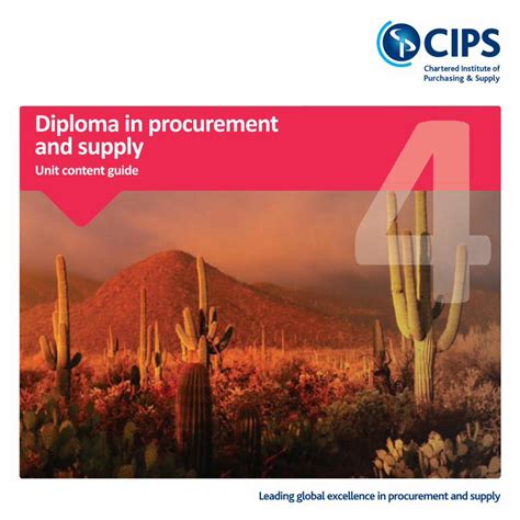 Pdf Diploma In Procurement And Supply › Cips Level 4 Unit Content