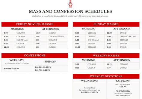 Basilica Minore del Sto. Niño de Cebu Mass and Confession Schedules - Cebu Lifestyle Channel