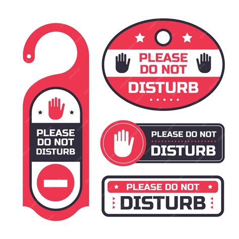 Free Vector Flat Design Do Not Disturb Label