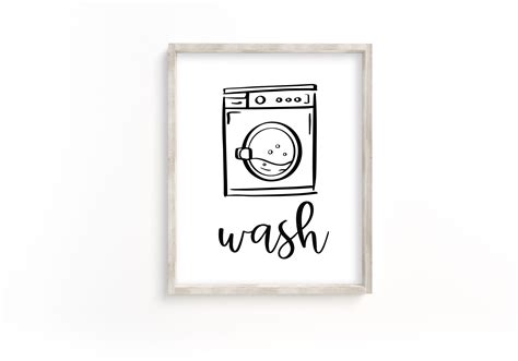 Wash Dry Fold Repeat Set Of 4 Prints For Laundry Or Utility Etsy