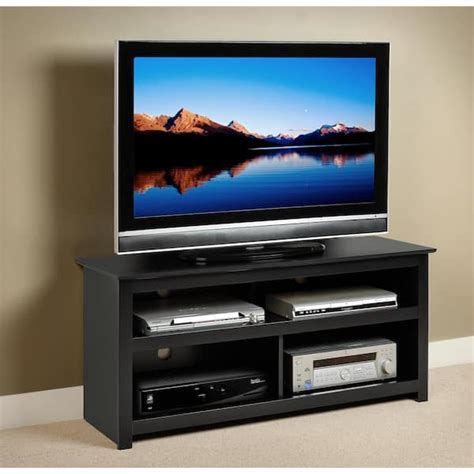 Prepac AV 48 in. Black Composite TV Stand Fits TVs Up to 48 in. with ...