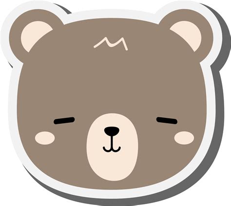 Cute Bear Head Element 9599217 PNG