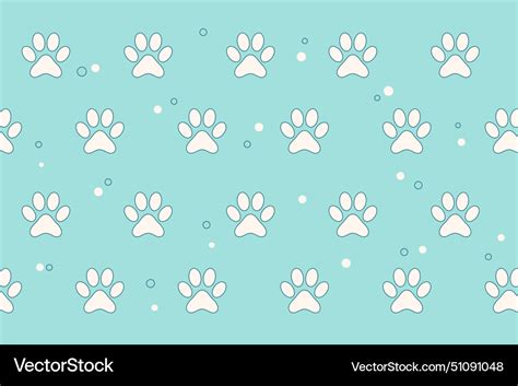 Wildlife-inspired paw print pattern background Vector Image