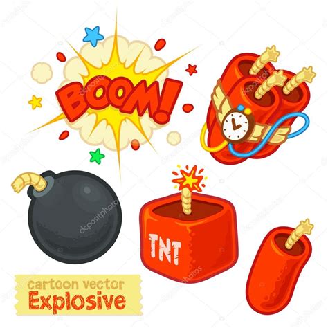 Cartoon Vector Explosive ( Bomb, Dynamite ) — Stock Vector © dimpo ...