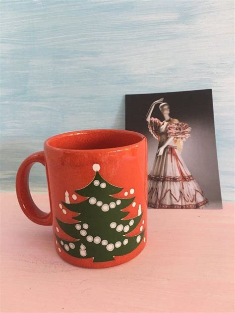 Vintage Waechtersbach Red Christmas Tree Mugs Waechtersbach Etsy