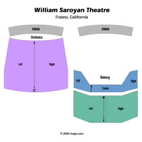 Saroyan Theatre Fresno Ca Seating Chart Elcho Table