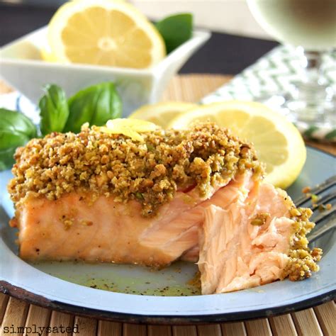 Pistachio Crusted Salmon Simplysated