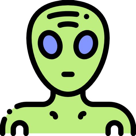 Alien Detailed Rounded Lineal Color Icon