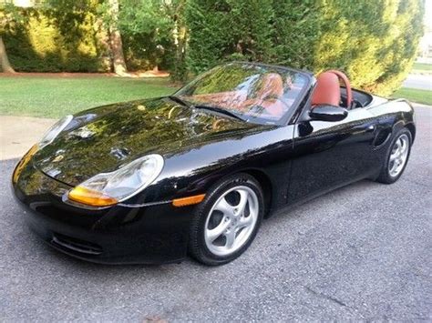 Sell used 1998 Porsche Boxster Convertible Black with Porsche Red ...