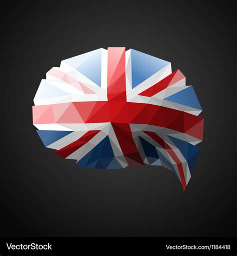 British Flag Speech Bubble Background Royalty Free Vector