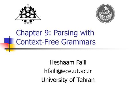 Ppt Chapter 9 Parsing With Context Free Grammars Powerpoint