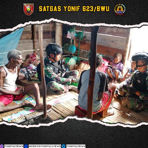 Patroli Di Tengah Wilayah Konflik Prajurit Satgas Yonif Bagi