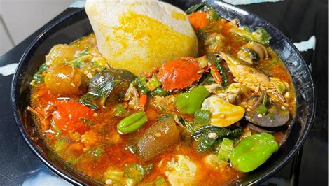 How To Make Seafood Okro Soup Youtube