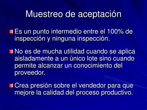 Ppt Muestreo De AceptaciÓn Powerpoint Presentation Free Download Id1433994