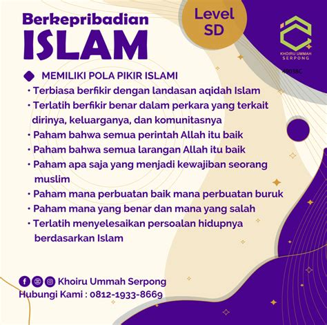 MEMBENTUK KEPRIBADIAN ISLAM PADA ANAK Sekolah Tahfizh Plus Khoiru