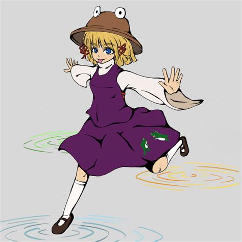 Safebooru Blue Eyes Frog Hat Moriya Suwako Nikeharu Nikeharu