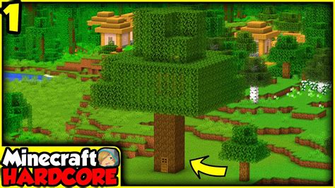 I Built A Giant Starter Treehouse In Hardcore Minecraft Episode