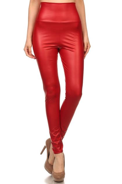 Matte High Waisted Faux Leather Leggings Only Leggings