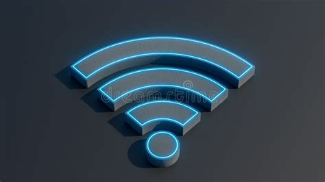 3D Wifi Symbol Wireless Network Symbol 3d Icon Design Concept Stock