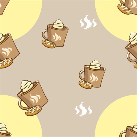 Coffee pattern seamless background 20433984 Vector Art at Vecteezy