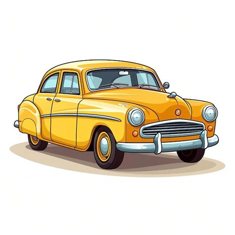 Premium AI Image | old car cartoon style