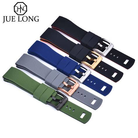 Premium Two Colors Silicone Watch Band Quick Release Rubber Watch Strap 20mm 22mm Watch Strap