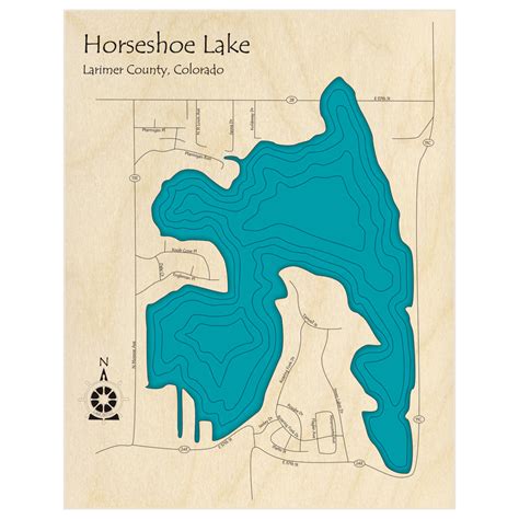 Horseshoe Lake Custom Laser Cut Art Lake Art Llc