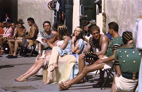 Extras Sunning Themselves Behind The Scenes Of The Ten Commandments