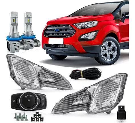 Kit Farol Milha Ecosport 2018 2019 2020 Lâmpadas Ultra Led