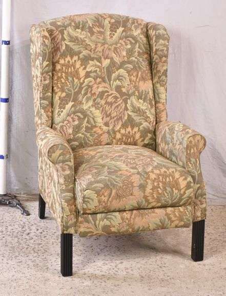 La Z Boy Upholstered Wingback Reclining Armchair 1116 180 Rh Lee And Co Auctioneers