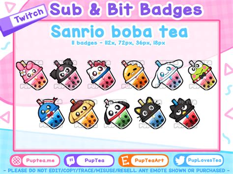 X Cute Sanr Twitch Sub Badges Cheer Bit Badges Puptea S Ko Fi