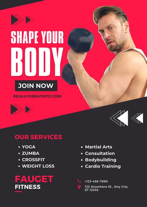 Page 2 Free Custom Printable Fitness Flyer Templates Canva