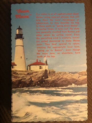 UNUSED POSTCARD PORTLAND HEAD LIGHT 1ST LIGHTHOUSE IN THE U S A