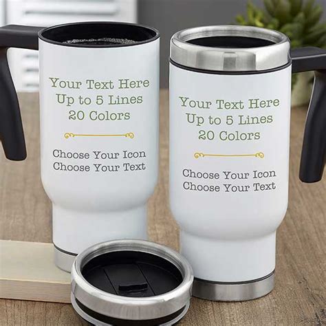 Your Text Here Personalized Commuter Travel Mugs